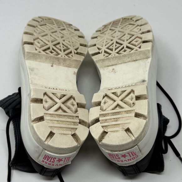 Converse All Star Chuck GoreTex Lugged Soles High Shoes Womens 9.5 Black Leather - Picture 16 of 16